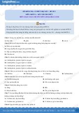 Đề kiểm tra 15 phút hk1 - đề số 3 Khoa học tự nhiên 6 có lời giải chi tiết